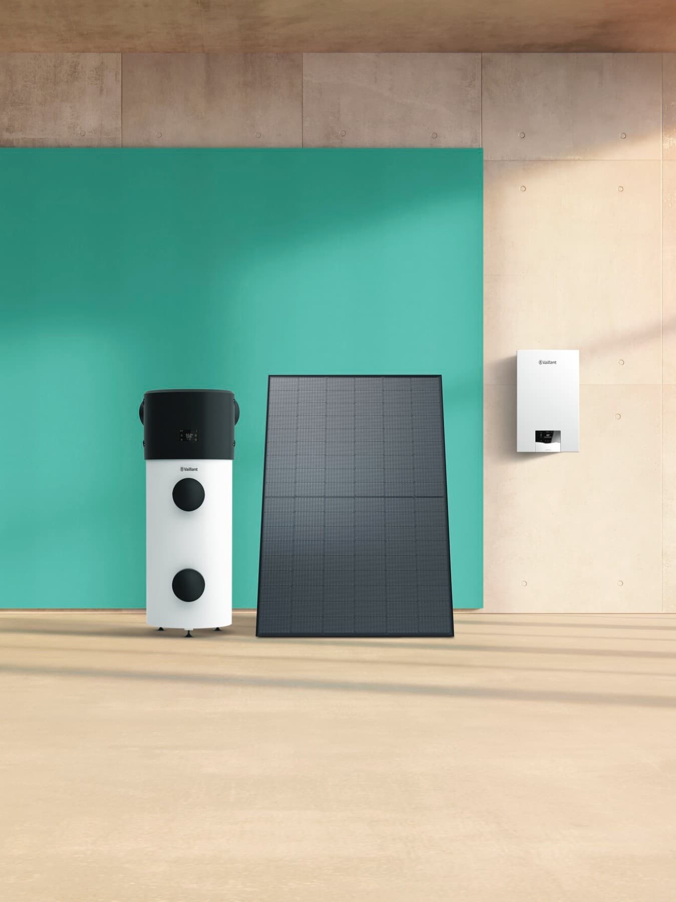 Caldaia a gas murale Vaillant ecoTEC plus con bollitore aroSTOR e fotovoltaico