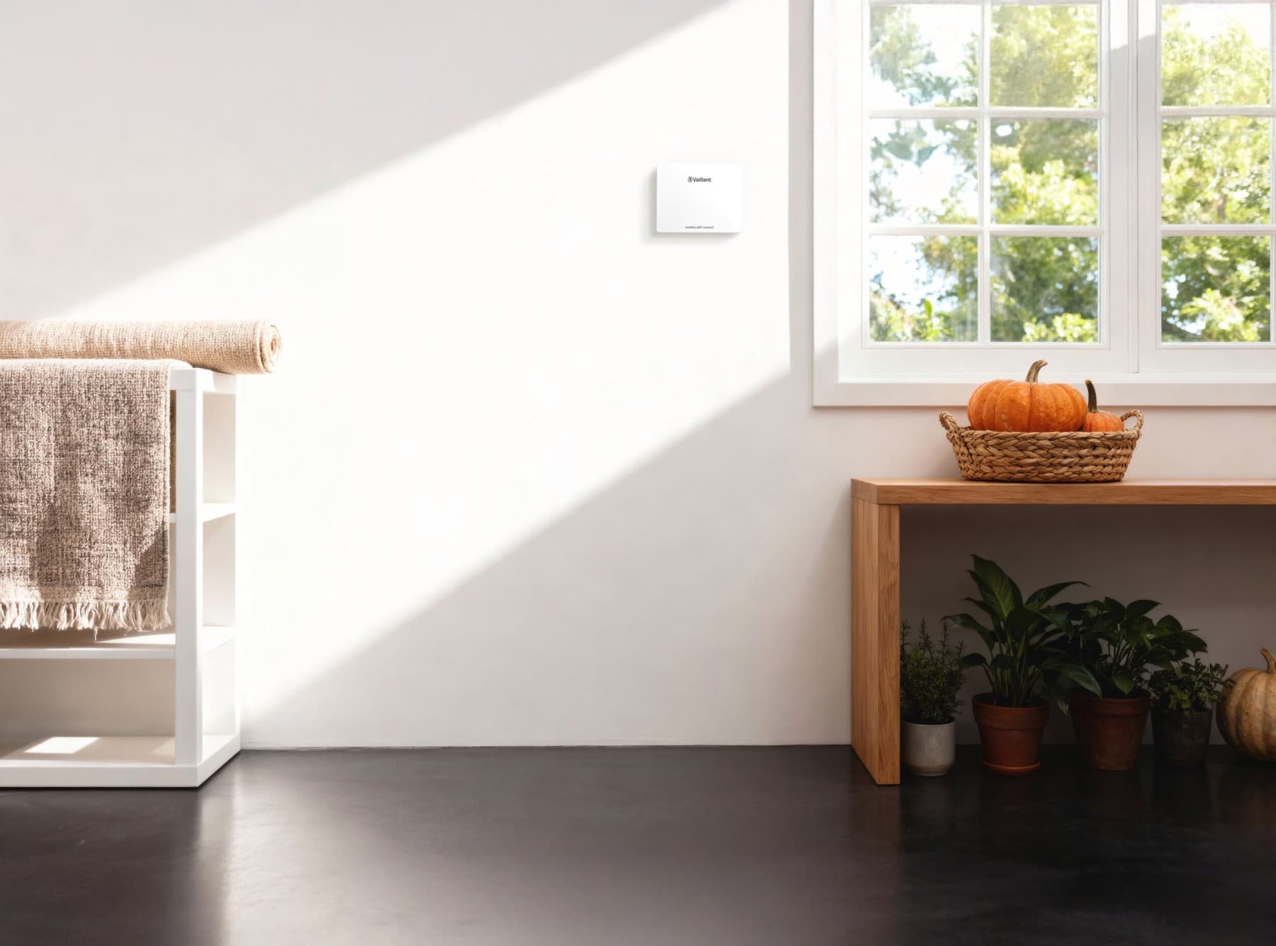 Sistema myVAILLANT connect installato a muro.