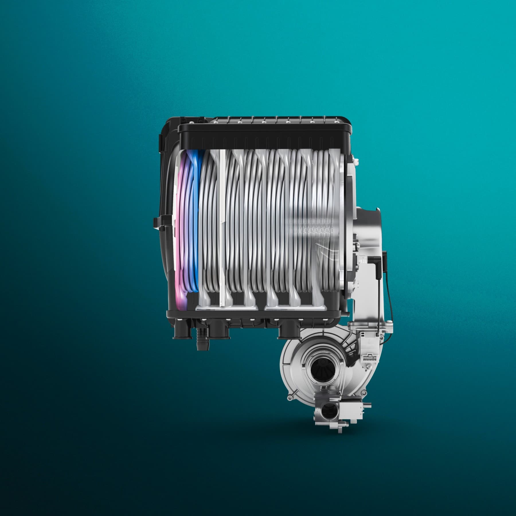 Rendering di uno scambiatore di calore Vaillant a spirale.