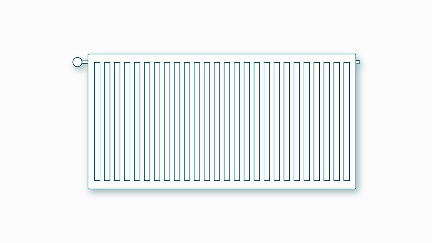 Illustrazione di un radiatore compatto a piastre.