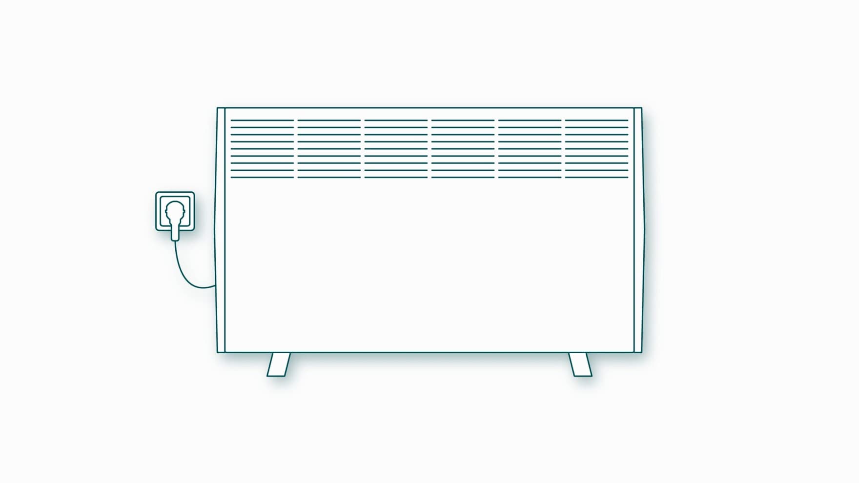 Illustrazione di un radiatore a convezione.